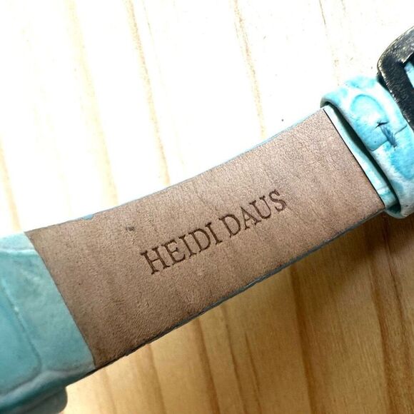 Heidi Daus Pastel Crystal Watch with Aqua Leather Strap main image 9